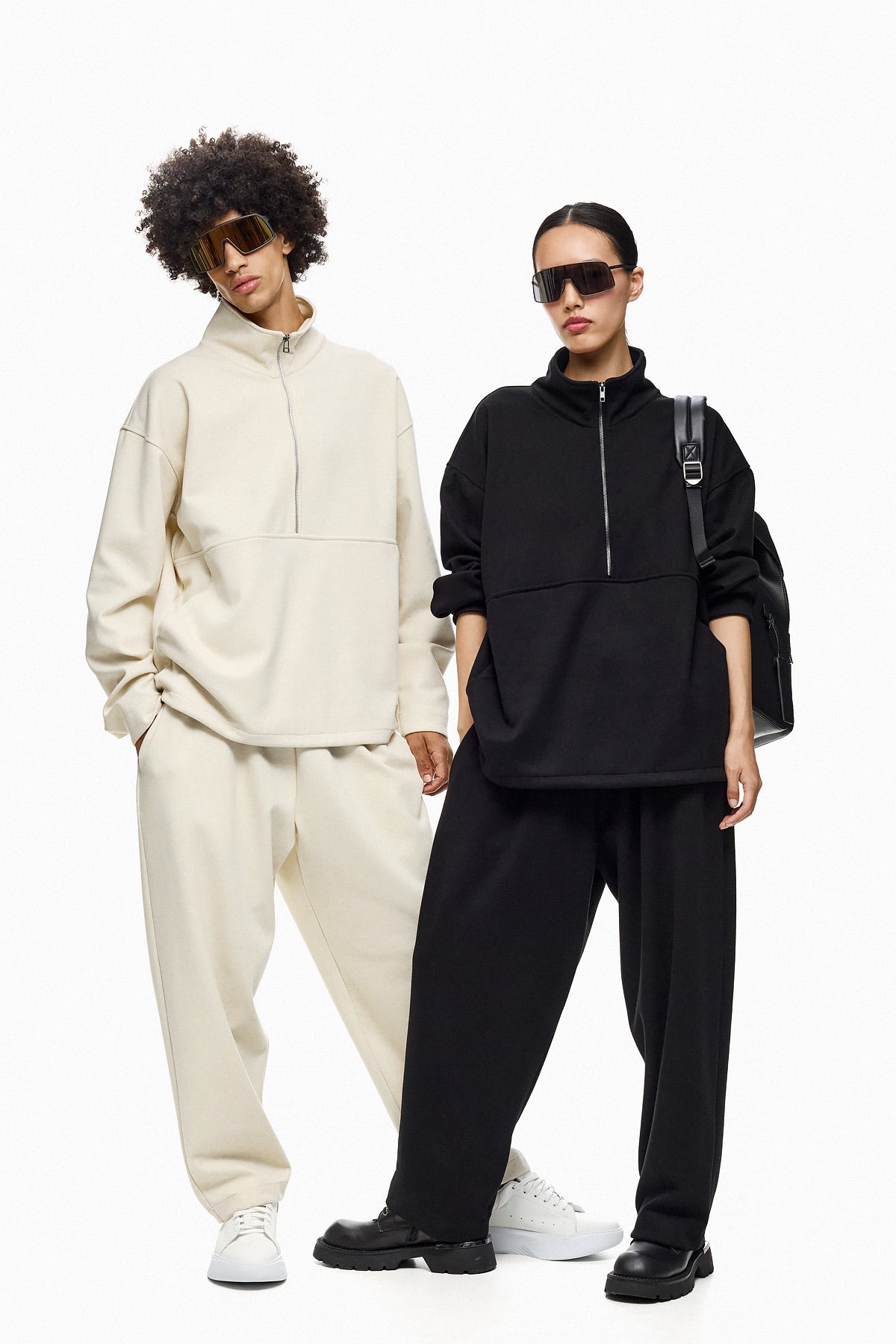 Quarter-Zip Mock-Neck Sweatshirt NERI