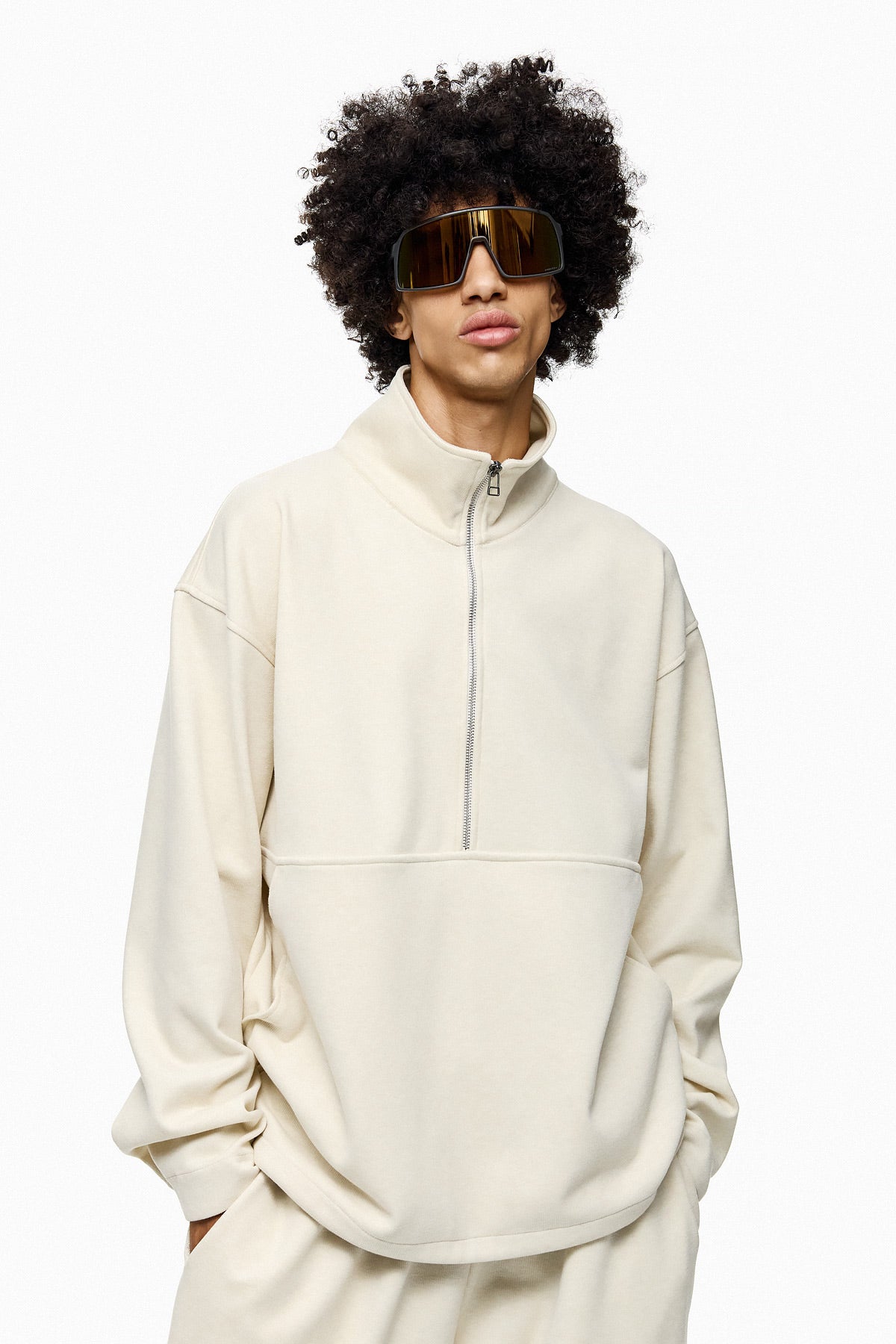 Quarter-Zip Mock-Neck Sweatshirt NERI