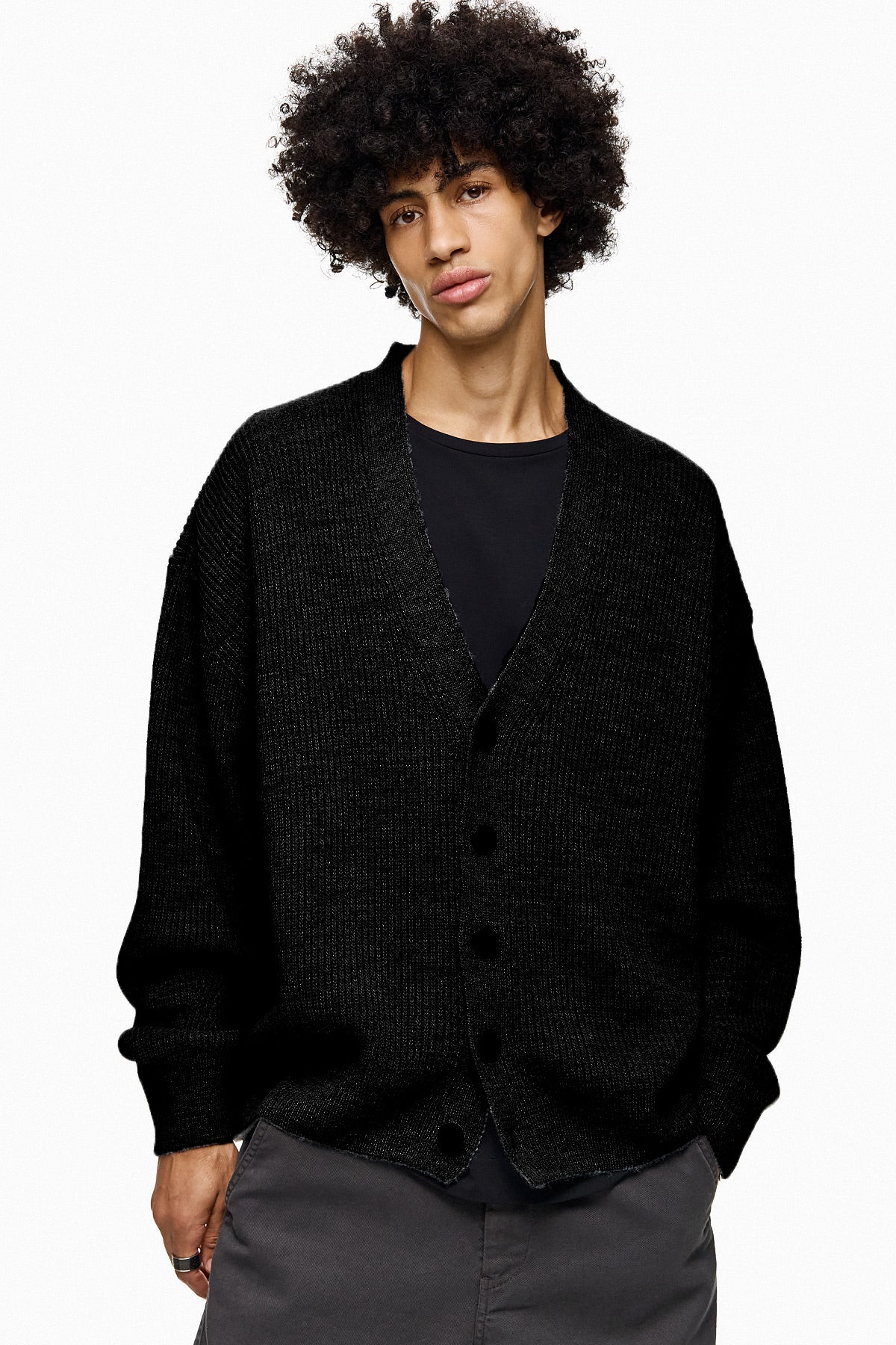 Rib-Knit Cardigan YUKI
