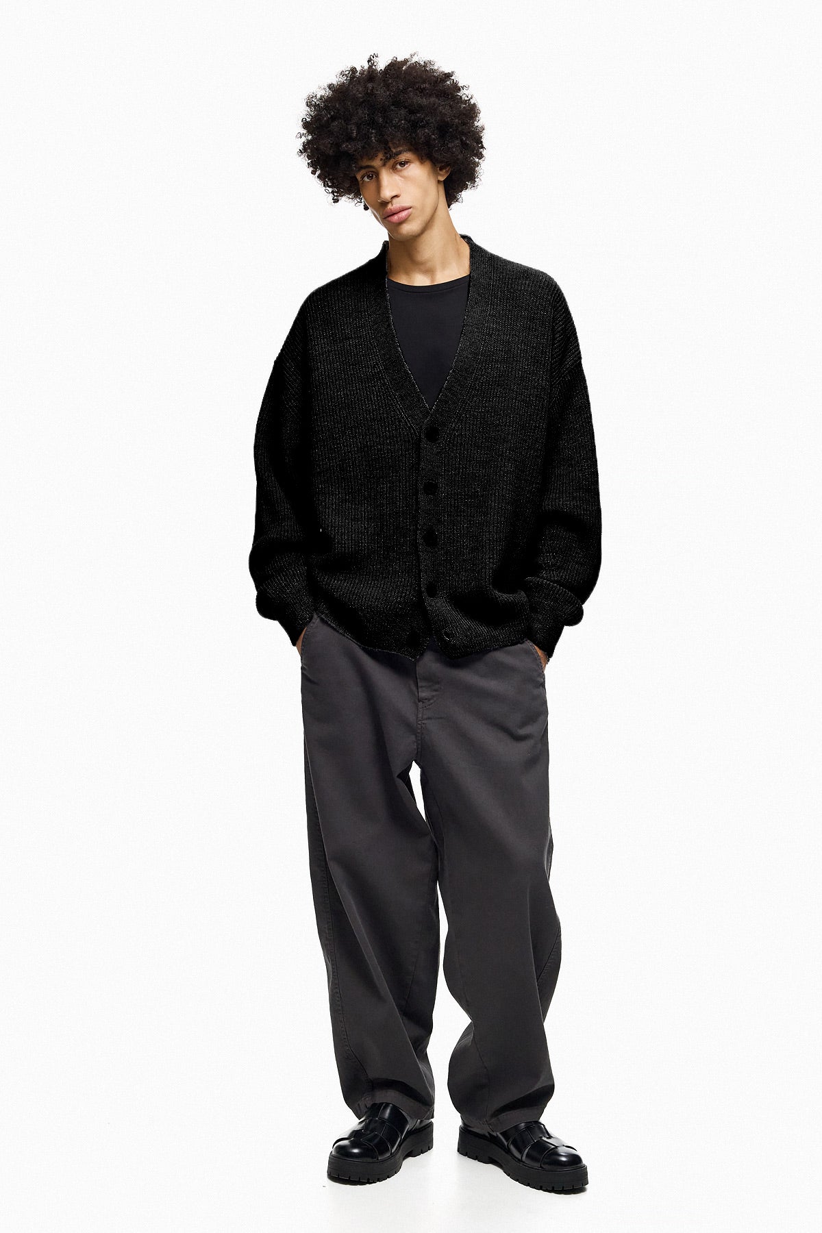 Rib-Knit Cardigan YUKI
