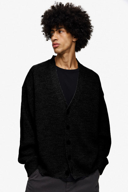 Rib-Knit Cardigan YUKI