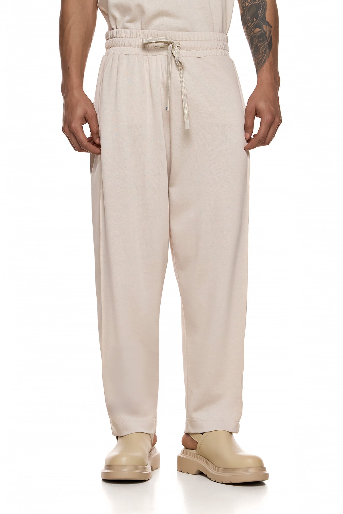 Relaxed Drawstring Trousers with Embroidered Detail – AMATERU