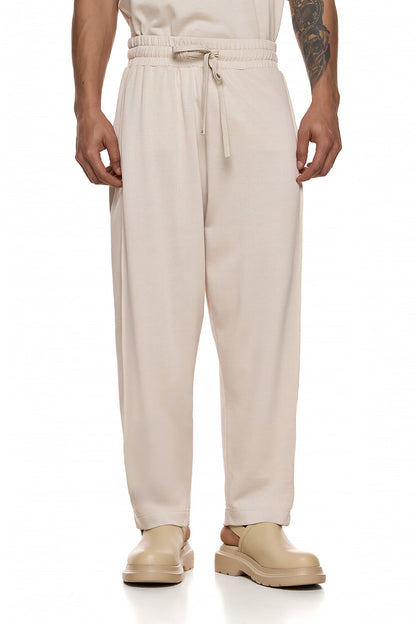 Relaxed Drawstring Trousers with Embroidered Detail – AMATERU