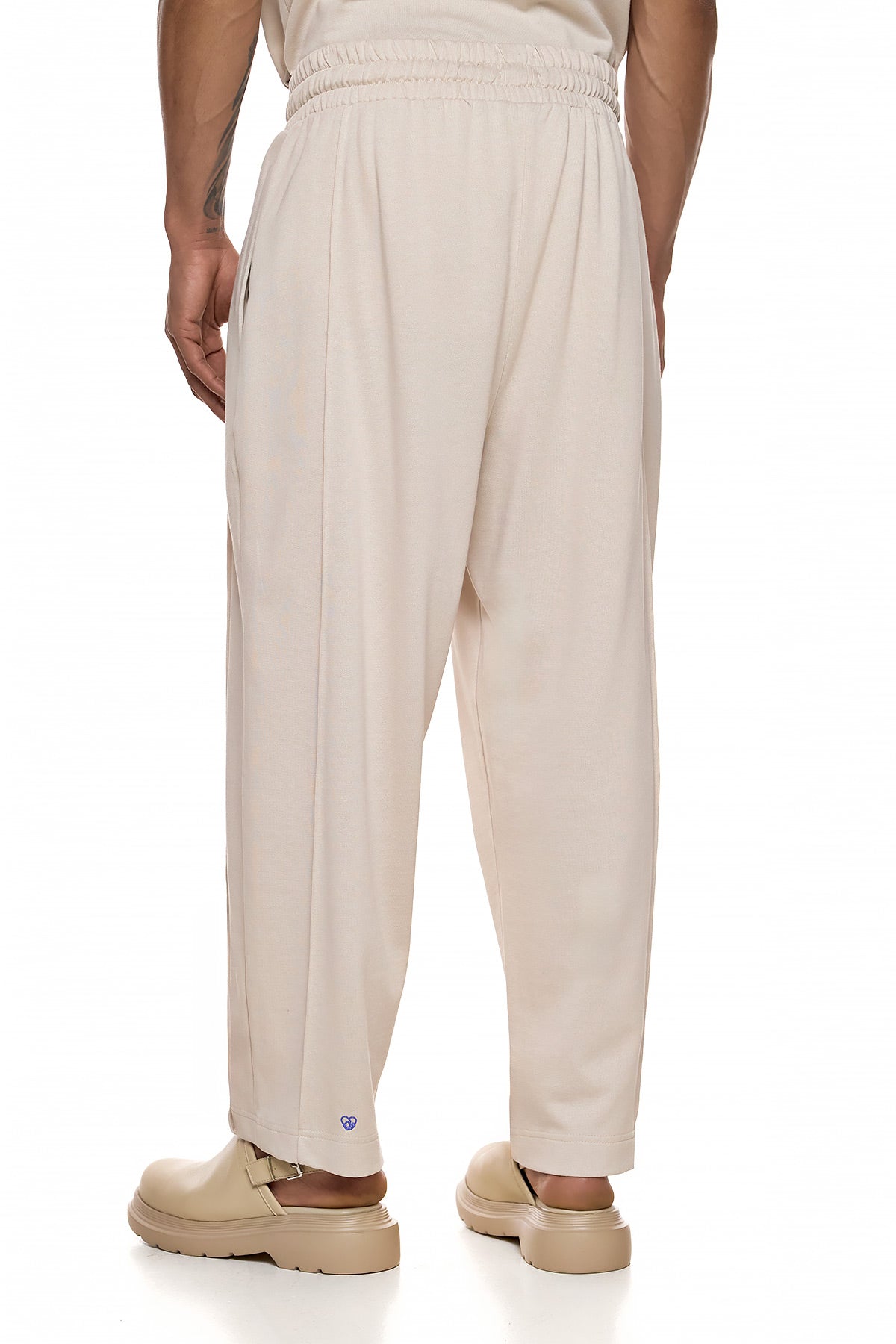 Relaxed Drawstring Trousers with Embroidered Detail – AMATERU