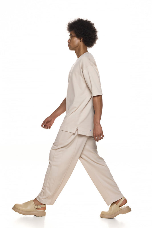 Relaxed Drawstring Trousers with Embroidered Detail – AMATERU