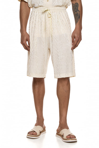 Textured Relaxed Shorts - ASAHI