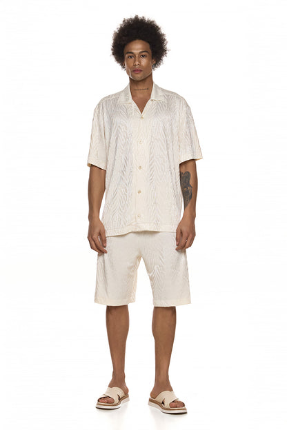 Textured Relaxed Shorts - ASAHI