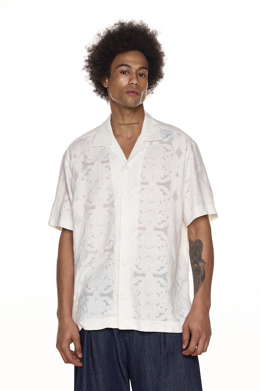 Short Sleeve Jacquard Shirt - KODOO