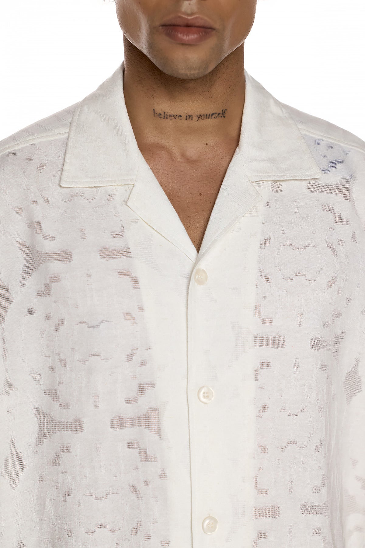 Short Sleeve Jacquard Shirt - KODOO
