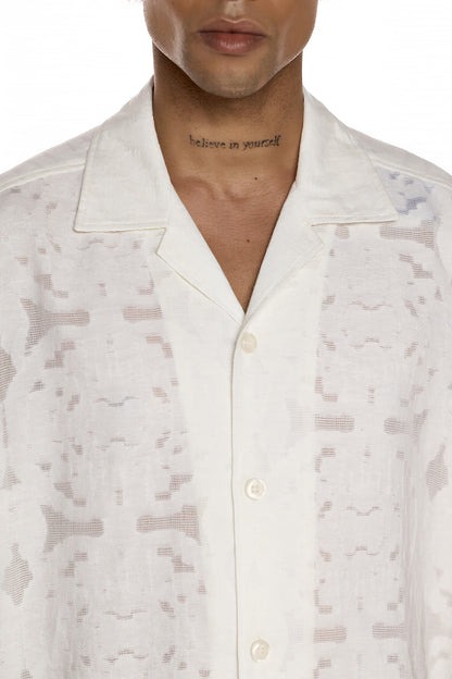 Short Sleeve Jacquard Shirt - KODOO