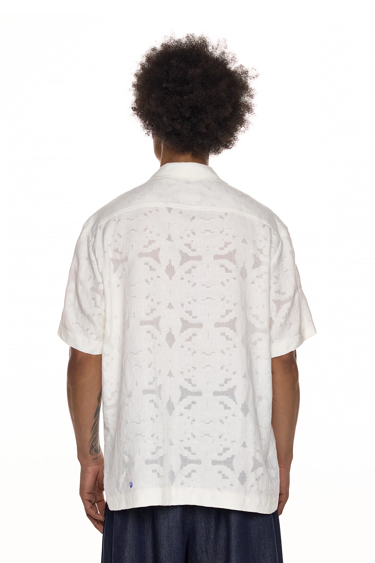 Short Sleeve Jacquard Shirt - KODOO