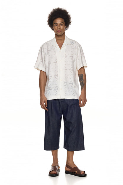 Short Sleeve Jacquard Shirt - KODOO