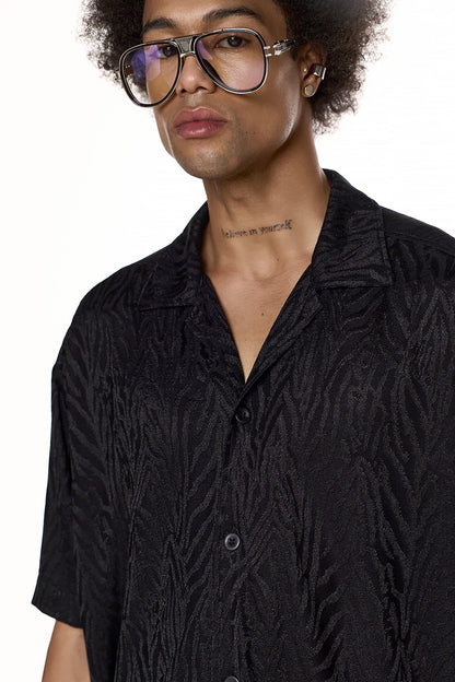 Textured Relaxed Shirt - ASAHI