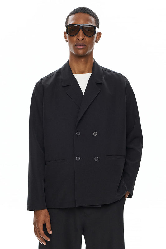 KAGE Double-Breasted Jacket - Black