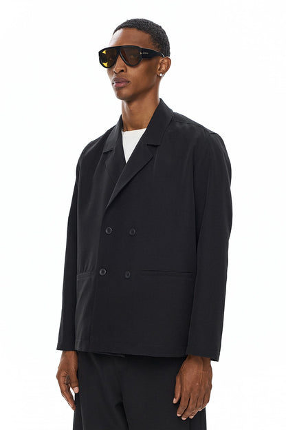 KAGE Double-Breasted Jacket - Black