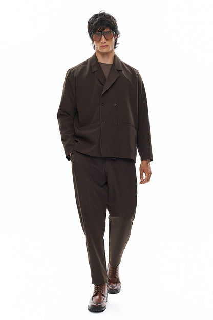 KAGE Double-Breasted Jacket - Brown