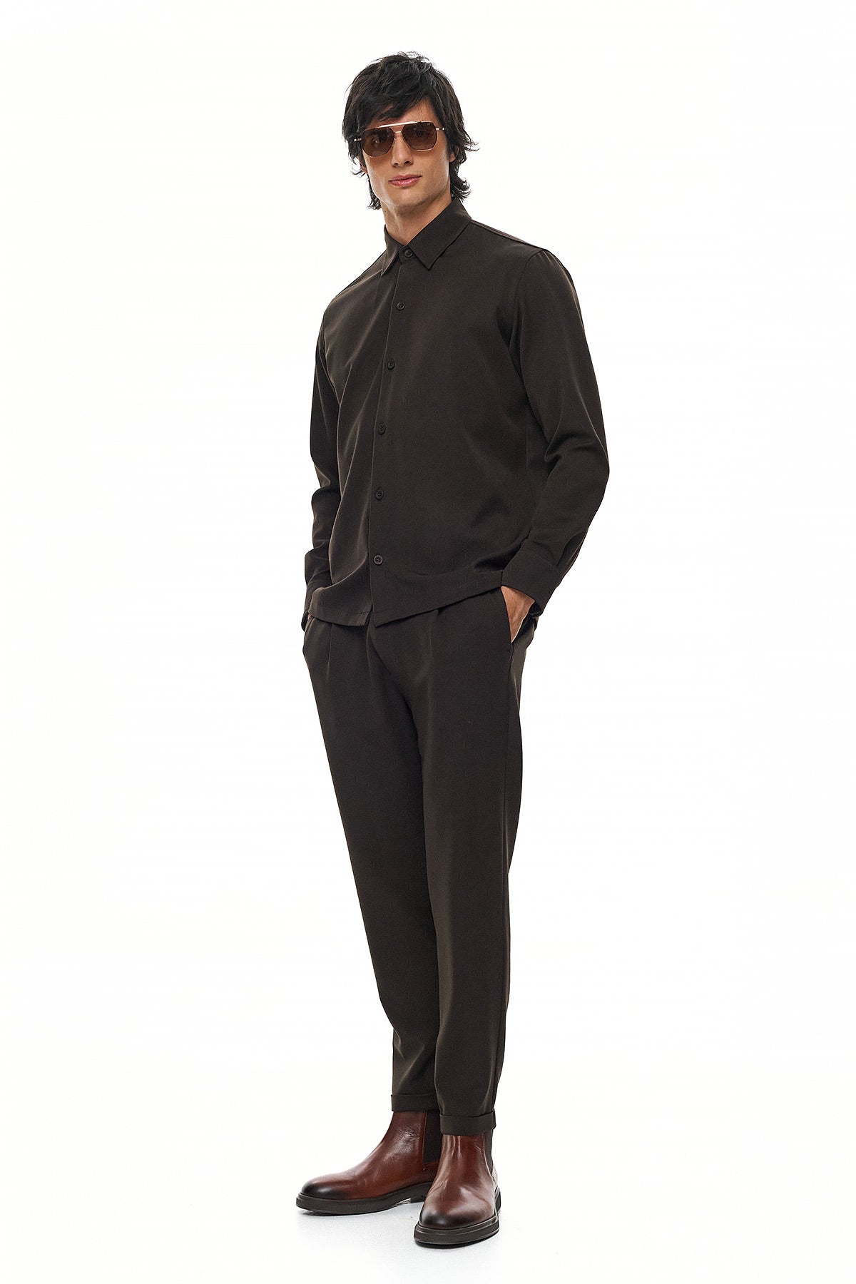 SEIJAKU Tailored Trousers – Brown