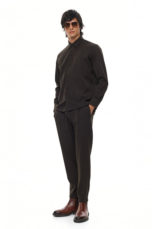 SEIJAKU Tailored Trousers – Brown