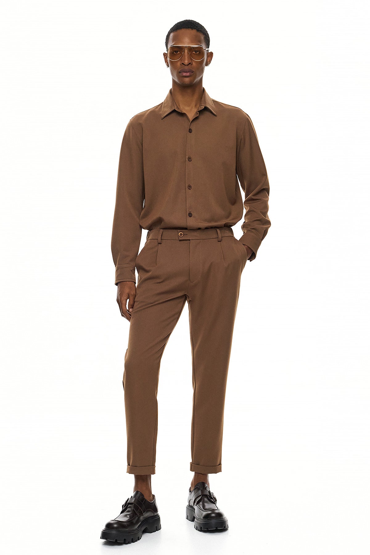 SEIJAKU Tailored Trousers – Camel