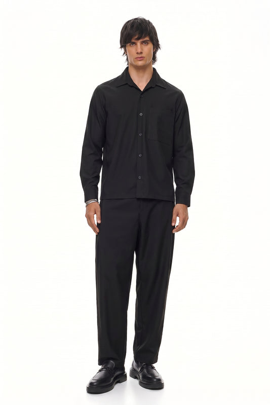 CHŌWA Relaxed Tapered Trousers – Black