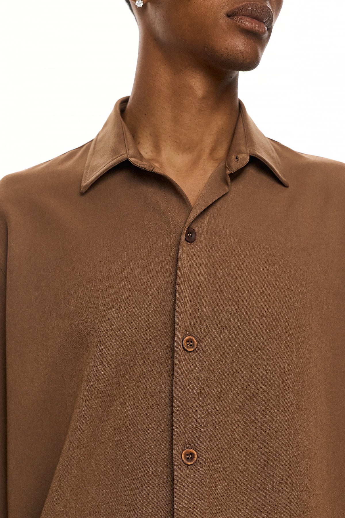 SEIJAKU Relaxed Long-Sleeve Shirt – Camel