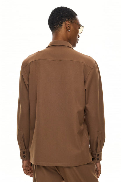 SEIJAKU Relaxed Long-Sleeve Shirt – Camel