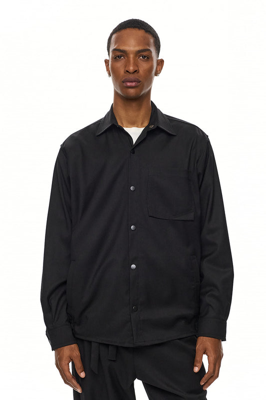 KURO Utility Overshirt - Black