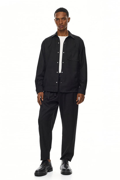 KURO Utility Overshirt - Black