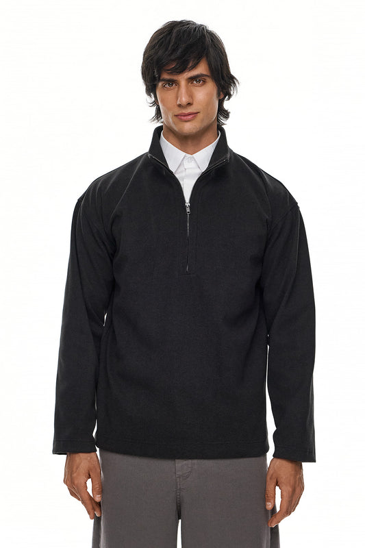 SHIN Half-Zip Sweatshirt – Anthracite