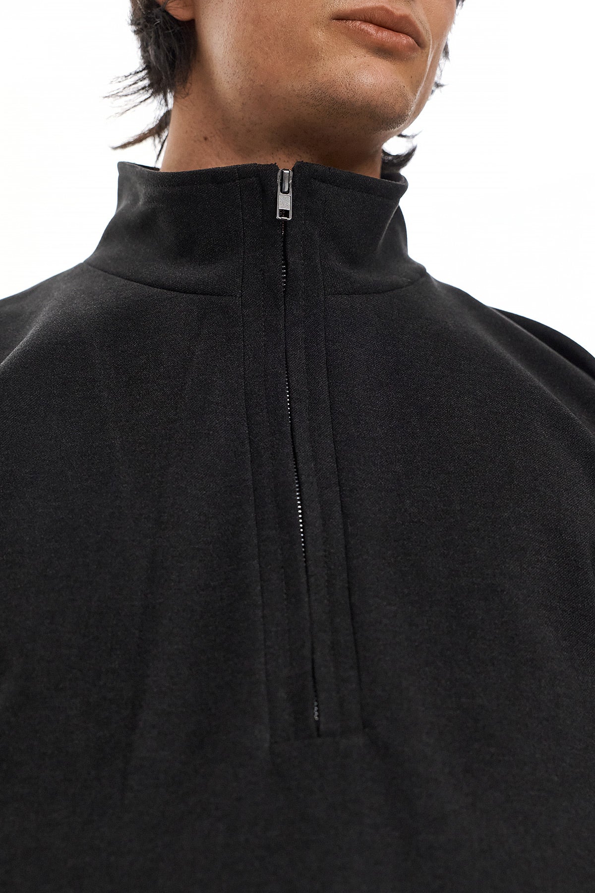 SHIN Half-Zip Sweatshirt – Anthracite