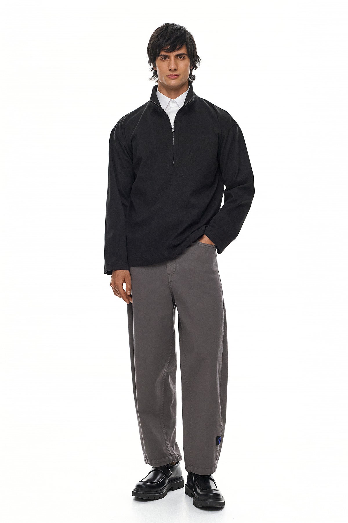 SHIN Half-Zip Sweatshirt – Anthracite