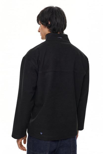 SHIN Half-Zip Sweatshirt – Black