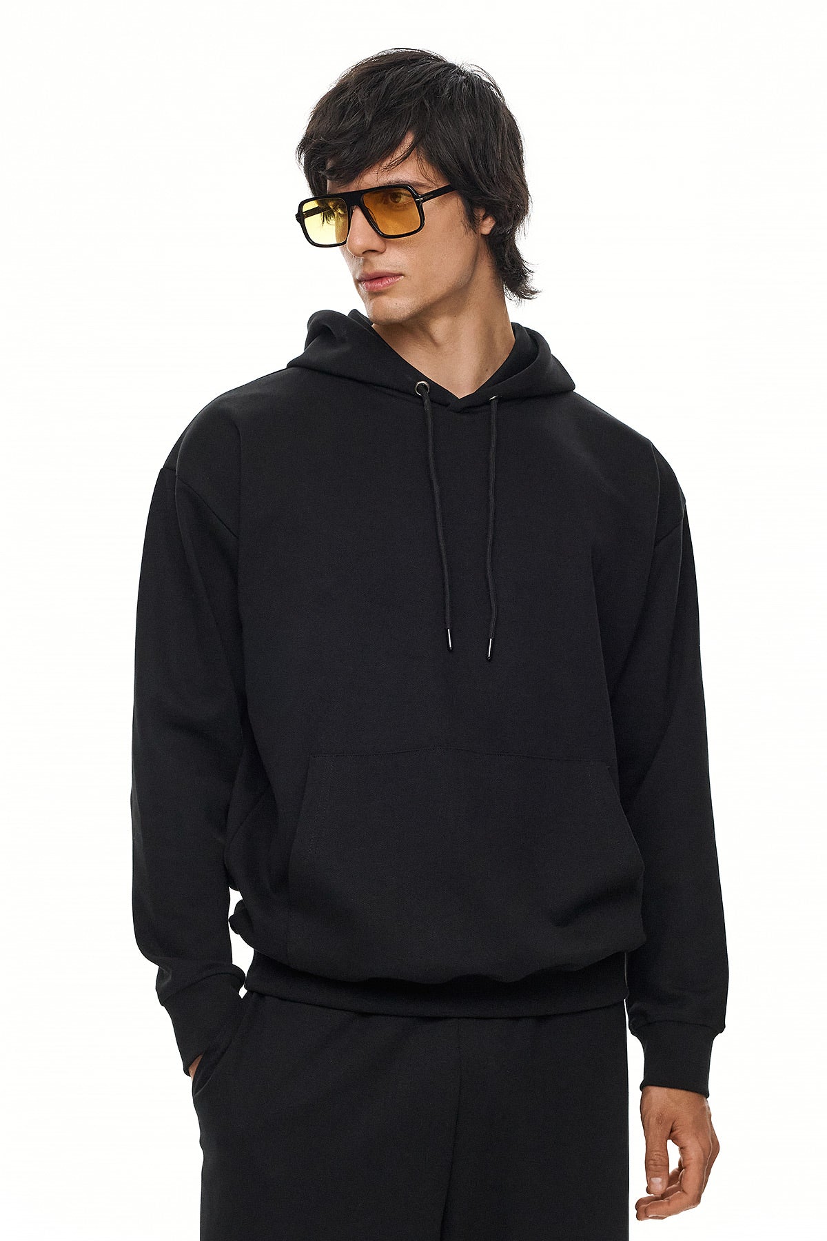 HIKARI Embossed Logo Hoodie – Black