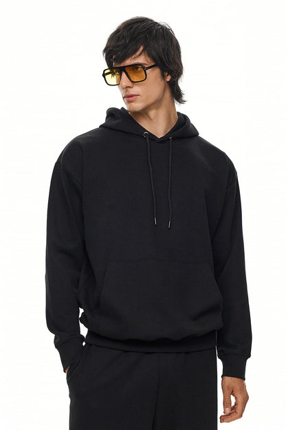 HIKARI Embossed Logo Hoodie – Black