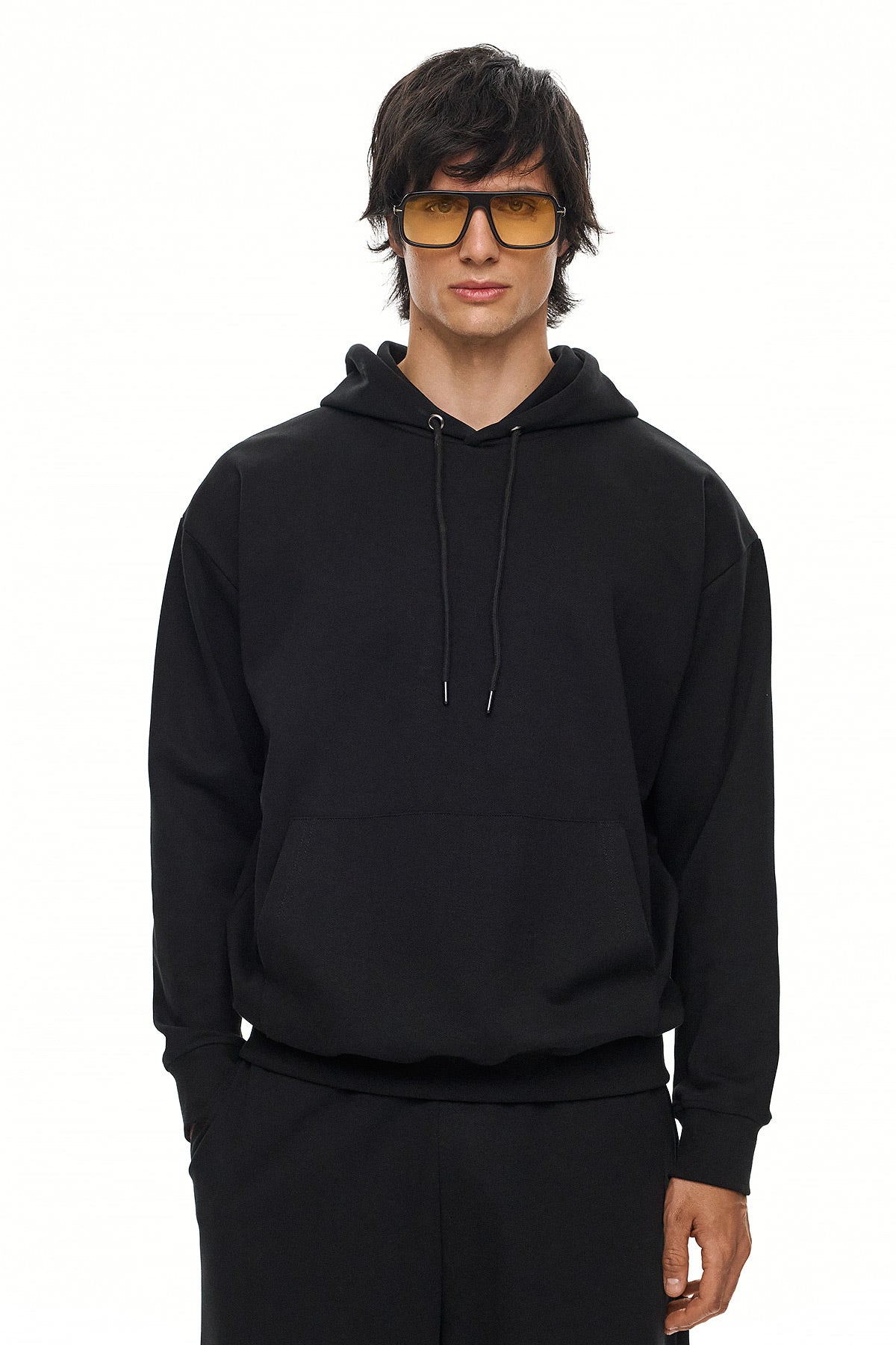 HIKARI Embossed Logo Hoodie – Black