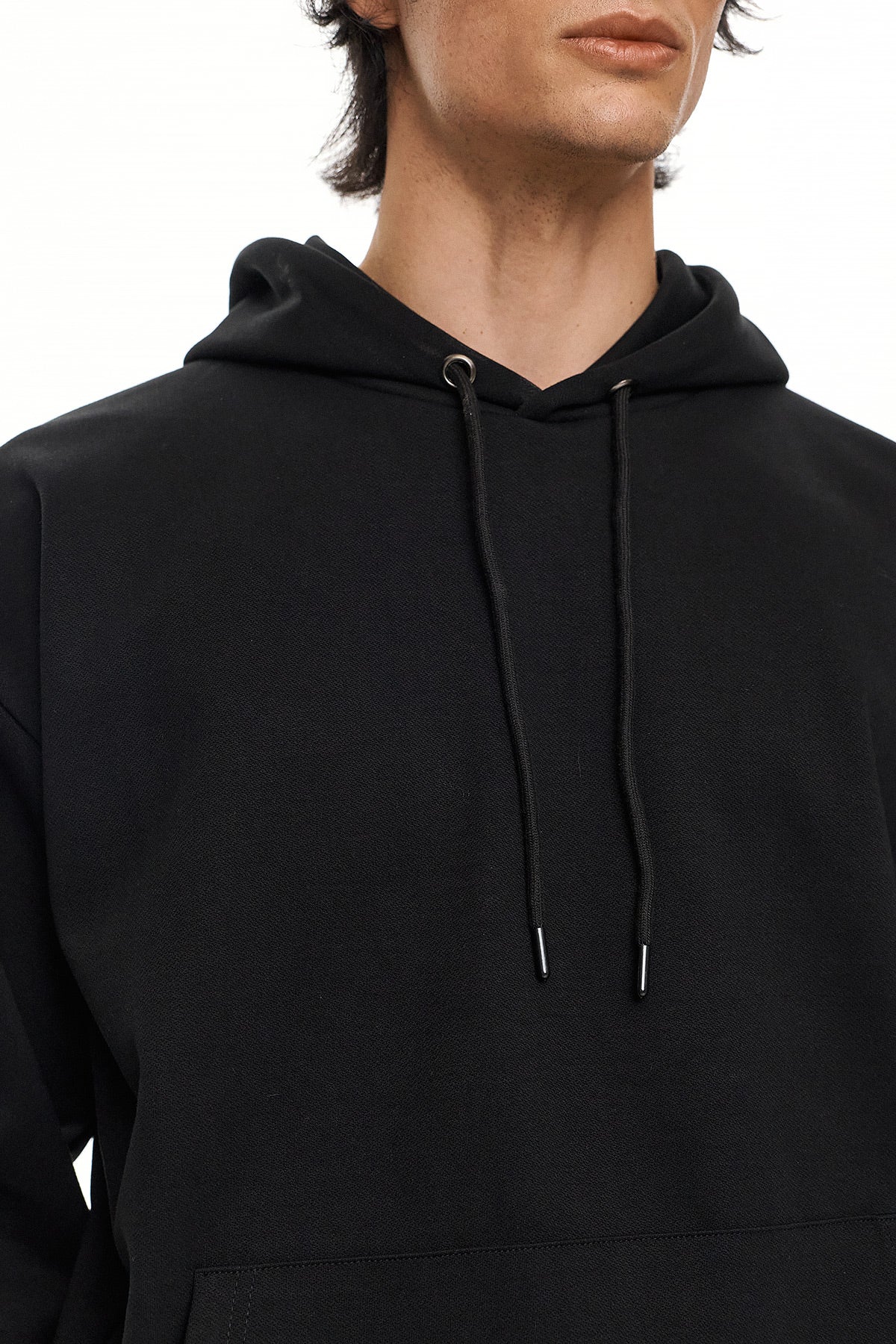 HIKARI Embossed Logo Hoodie – Black