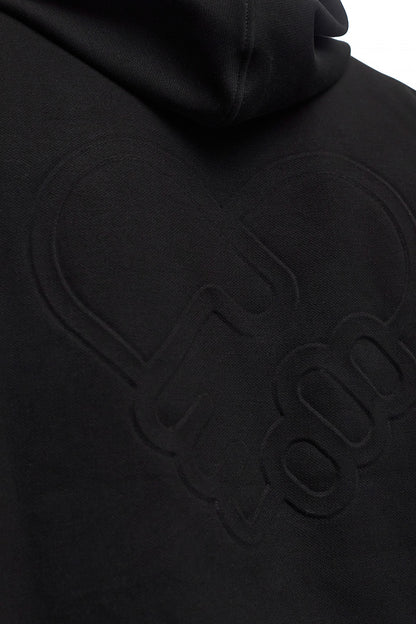 HIKARI Embossed Logo Hoodie – Black
