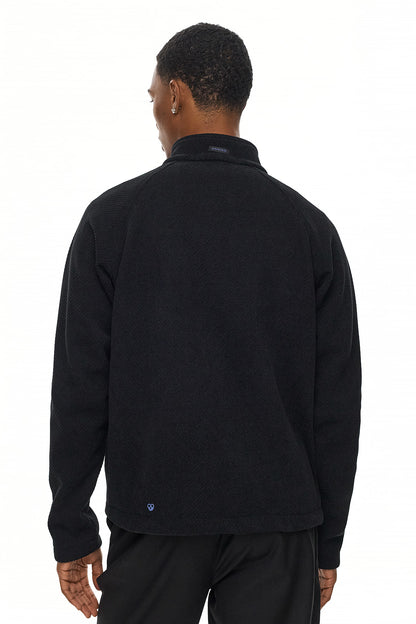 YORI Textured Zip Jacket – Black